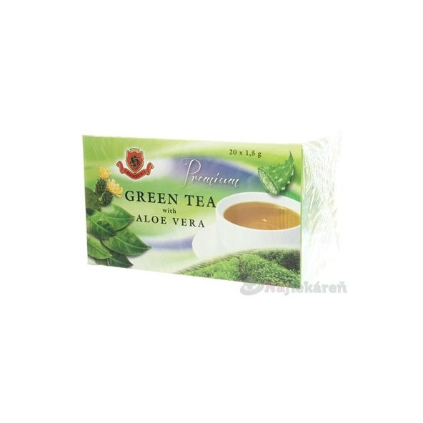 HERBEX Premium GREEN TEA S ALOE VERA, 20x1,5 g