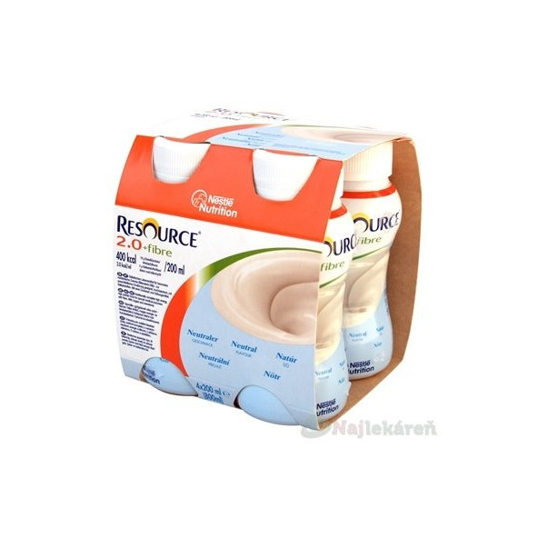 RESOURCE 2,0+ Fibre Neutrálna príchuť 4x200ml