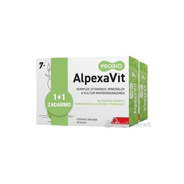 AlpexaVit PROBIO 7+ 1+1, cps 30 + 30 zadarmo (60 ks)