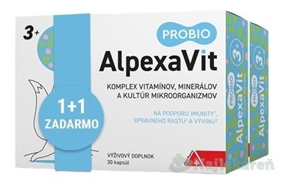 E-shop AlpexaVit PROBIO 3+ 1+1 cps 30 + 30 zadarmo (60 ks)