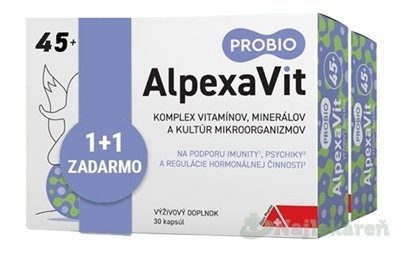 E-shop AlpexaVit PROBIO 45+ 1+1, cps 30 + 30 zadarmo (60 ks)