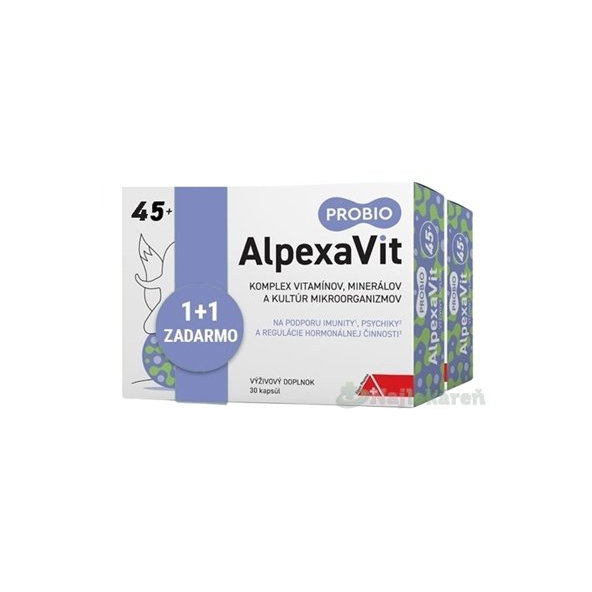AlpexaVit PROBIO 45+ 1+1,  cps 30 + 30 zadarmo (60 ks)