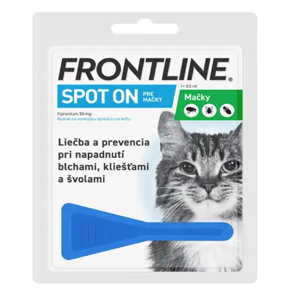 E-shop FRONTLINE Spot-on pipeta proti kliešťom a blchám pre mačky 0,5ml