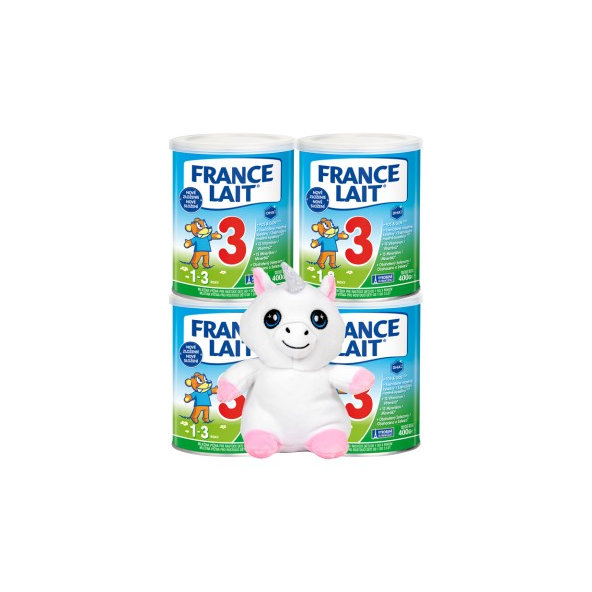 France Lait 3 4x400g + plyšové zvieratko