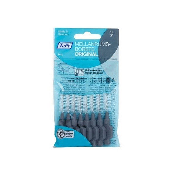 TePe Originál medzizubné kefky na dentálnu starostlivosť 1,3 mm, 8ks (sivé)