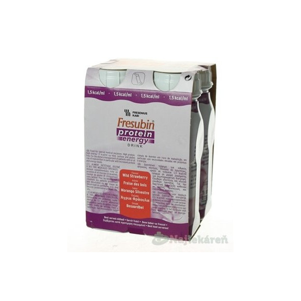 Fresubin Protein energy DRINK príchuť lesná jahoda 4x200ml