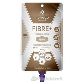 Nutrego FIBRE+ s príchuťou neutral tekutá výživa, sondová 12x500ml