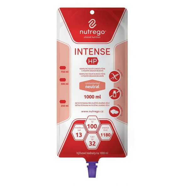 Nutrego INTENSE HP s príchuťou neutral tekutá výživa, sondová 6x1000 ml