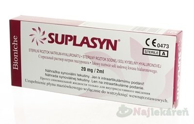 E-shop SUPLASYN sterilný roztok hyaluronátu sodného 20 mg/2 ml 2 ml