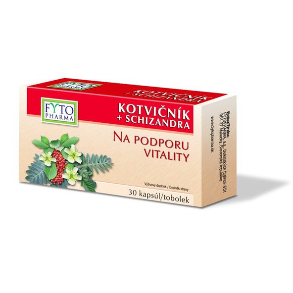 Kotvičník + Schizandra podpora vitality 30cps