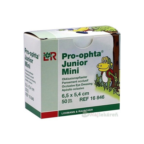 PRO-OPHTA JUNIOR MINI OCNE KRYTIE 6,5x5,4cm 100ks