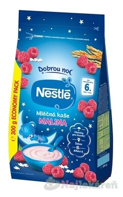 E-shop Nestlé Mliečna kaša MALINA - Dobrú noc 6+, 300g