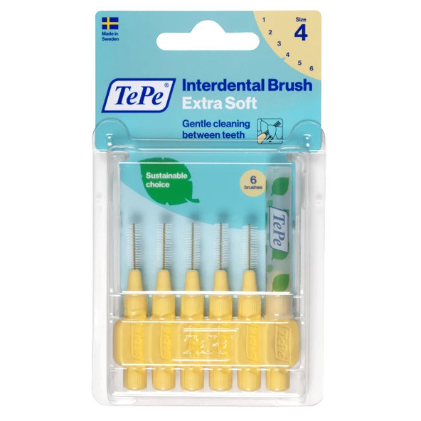 TePe EXTRA SOFT medzizubné kefky na dentálnu starostlivosť 0,7 mm, 6ks