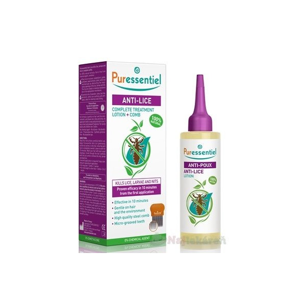 PURESSENTIEL Roztok proti všiam + hrebeň
