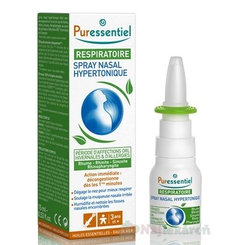 PURESSENTIEL Nosný sprej hypertonický, s esenciálnymi olejmi 1x15 ml