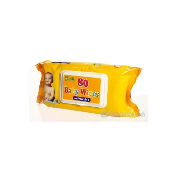 HYGIENICKÉ UTIERKY BABY WIPES S VITAMÍNOM E 80ks
