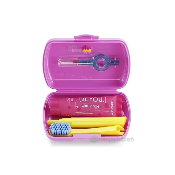 CURAPROX Travel set, cestovná sada ružová