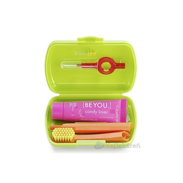 CURAPROX Travel set, cestovná sada zelená