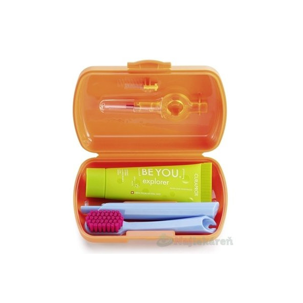 CURAPROX Travel set, cestovná sada oranžová