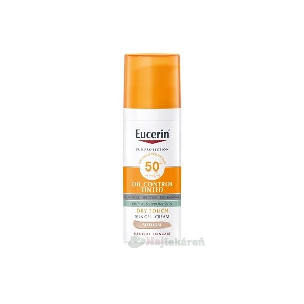 Eucerin SUN OIL CONTROL tónovaný SPF 50+ Medium 50ml