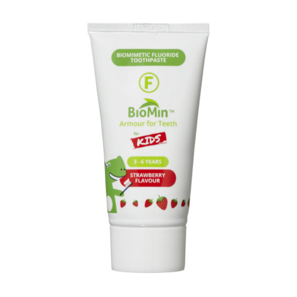 BioMin F gélová zubná pasta pre deti, jahoda, 37,5 ml