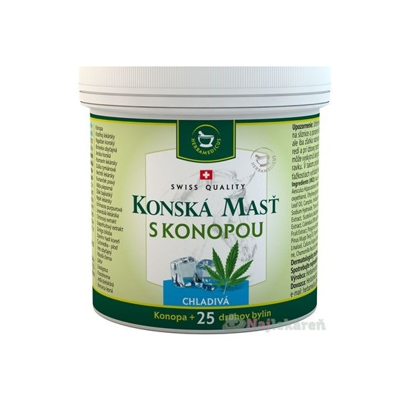 KONSKÁ MASŤ s konopou chladivá na kĺby 250 ml