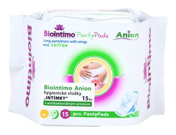 Biointimo Anion intímky denné s krídelkami 15 ks