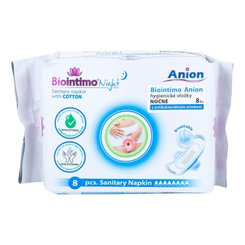 Biointimo Anion nočné vložky s krídelkami 8 ks