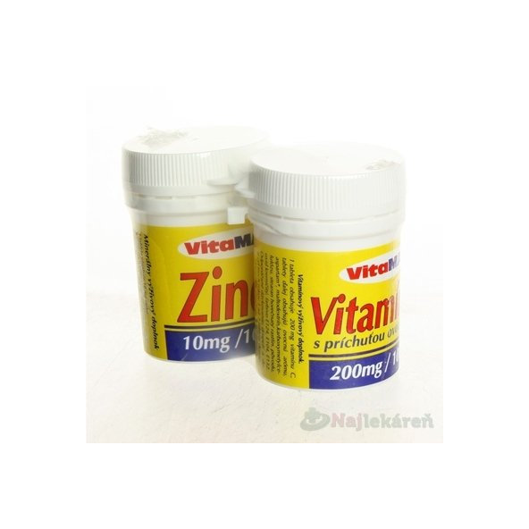 VITAMAX ZINOK 10MG + VITAMÍN C 200MG