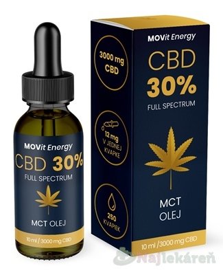 MOVIT ENERGY CBD 30% Full Spectrum MCT olej 10 ml kúpite na Najlekaren.eu