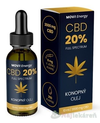MOVIT ENERGY CBD 20% Full Spectrum konopný olej 10 ml kúpite na Najlekaren.eu