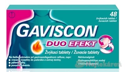 E-shop GAVISCON DUO EFEKT žuvacie tablety 48 ks