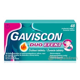 GAVISCON DUO EFEKT žuvacie tablety 48 ks