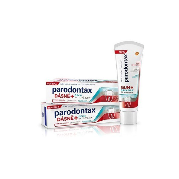 Parodontax ĎASNÁ + DYCH & CITLIVÉ ZUBY, zubná pasta 1x75 ml