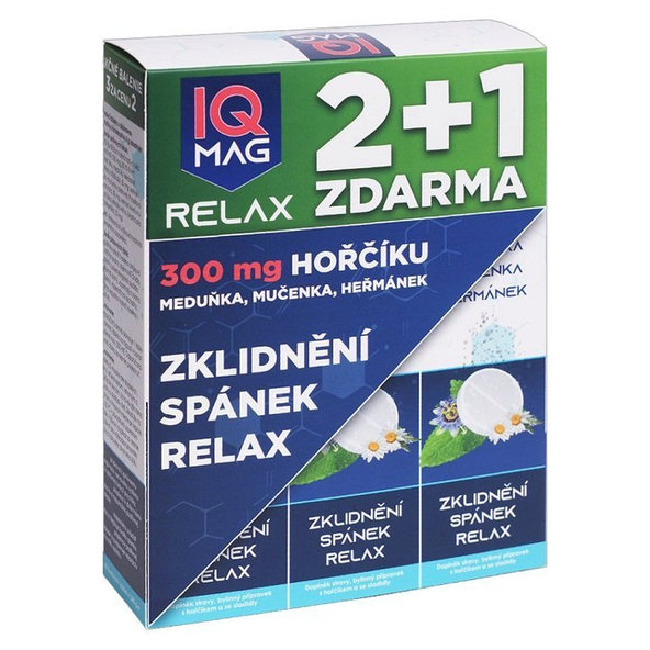 IQ MAG Relax šumivé tablety 2+1 ZDARMA