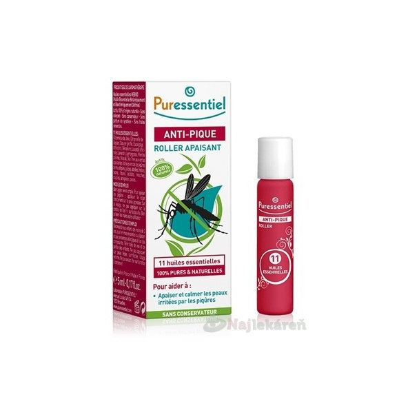 PURESSENTIEL Roll-on na bodnutie hmyzom, 11 esenciálnych olejov 1x5 ml