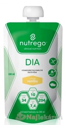 E-shop Nutrego DIA s príchuťou vanilka tekutá výživa 12x200ml
