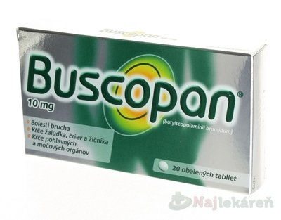 E-shop Buscopan 10 mg bolesť brucha 20 tbl
