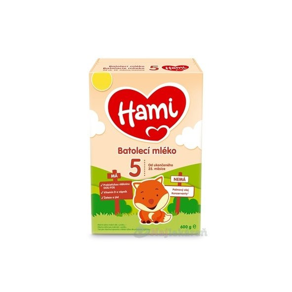 Hami 5 Batoľacie mlieko  (od ukonč. 35. mes.) 1x600 g