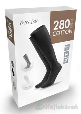 MAXIS RELAX COTTON 280 DEN LÝTKOVÉ PANČUCHY veľkosť L, čierne, 1 pár