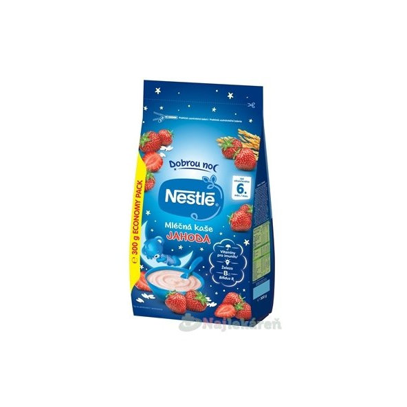 Nestlé Mliečna kaša JAHODA - Dobrú noc, 6+ 300g