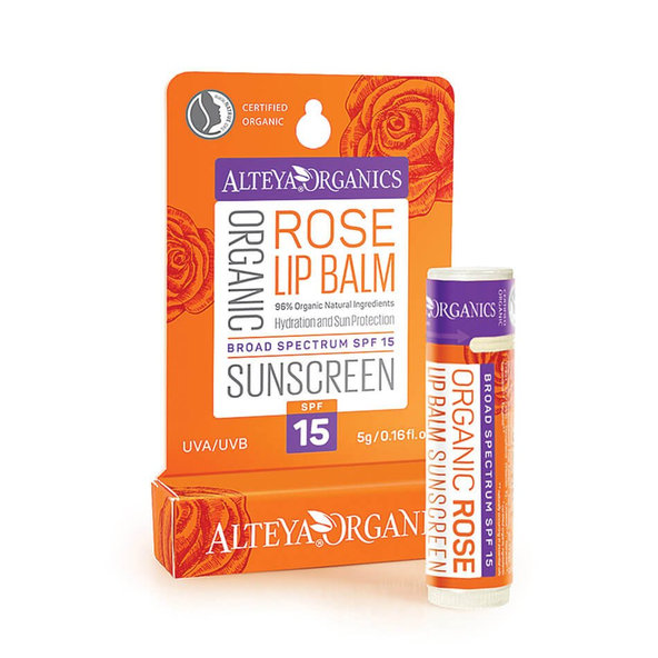 Balzam na pery opaľovací s ružovým olejom Alteya 5 g