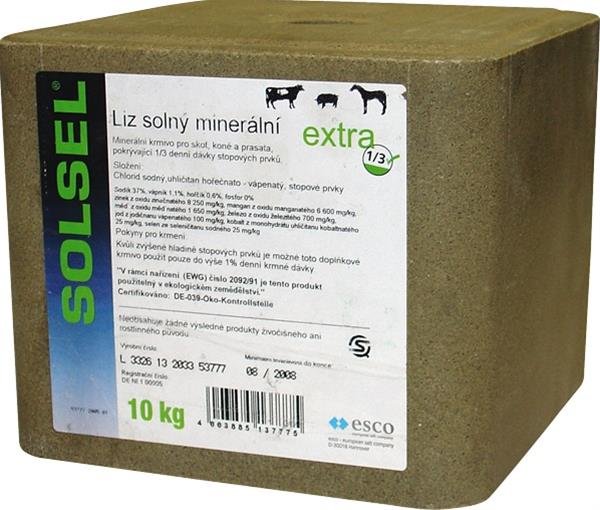 E-shop SOLSEL minerálny liz UNI bez medi pre hovädzí dobytok, kone, kozy a ovce 10kg