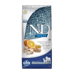 Farmina N&D dog OCEAN (AG) adult medium & maxi, codfish, spelt, oats & orange 12kg