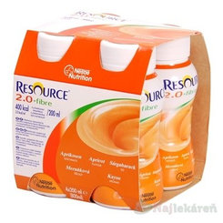 RESOURCE 2,0+ Fibre Marhuľová príchuť 4x200 ml