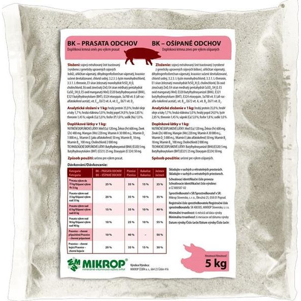 MIKROS Bielkovinový koncentrát pre Ošípané 5kg