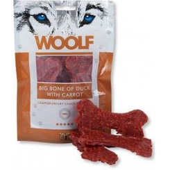 Maškrta Woolf veľká kosť z kačacieho mäsa a mrkvy 100g