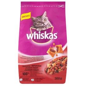 E-shop WHISKAS Adult cat granule pre mačky s hovädzím mäsom 300g