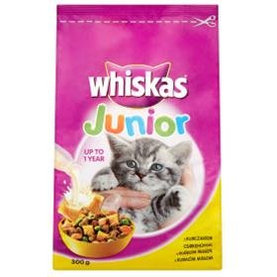 WHISKAS Junior cat granule pre mačiatka s kuracím mäsom 300g