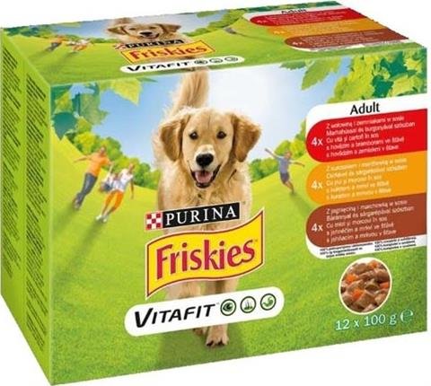 E-shop Friskies dog Adult Multipack hovädzie&kura&jahňa kapsička 12x100g